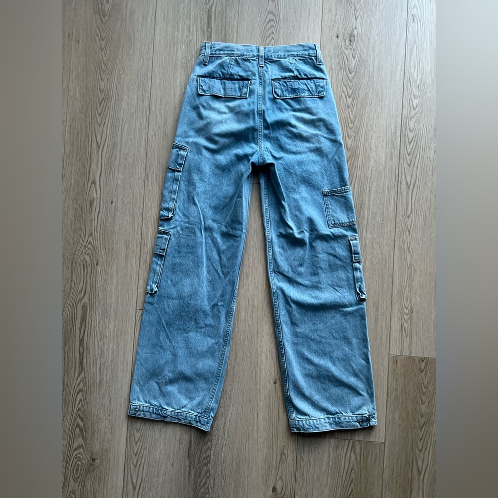 Denim Forum The '90s Millie Hi-Rise Cargo Jean Sz 23 - Picture 13 of 16